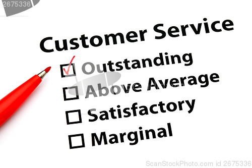 Image of Customer service performance form