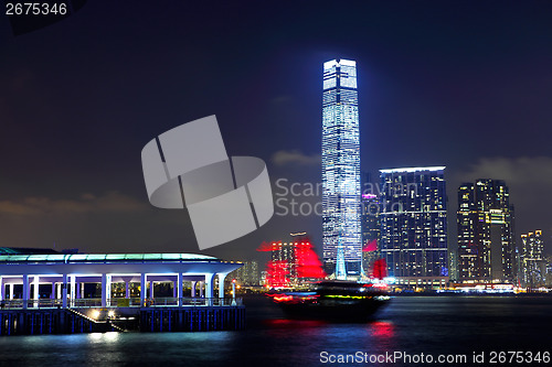 Image of Kowloon side in Hong Kong at night