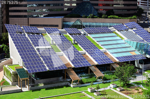 Image of Solar panel on roof top