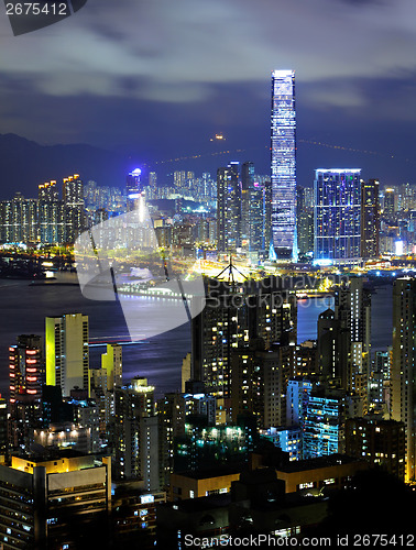 Image of Hong Kong city at night