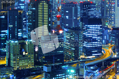 Image of Osaka city at night