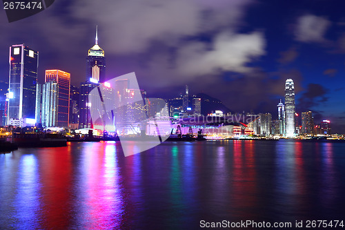 Image of Hong Kong skyline at night