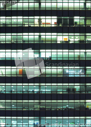 Image of Modern building at night