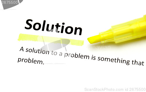 Image of Definition of solution