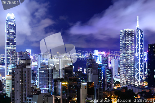 Image of Hong Kong cityscape at night