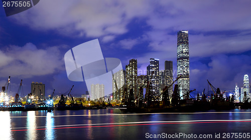 Image of Kowloon skyline at night