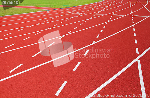 Image of Red running track