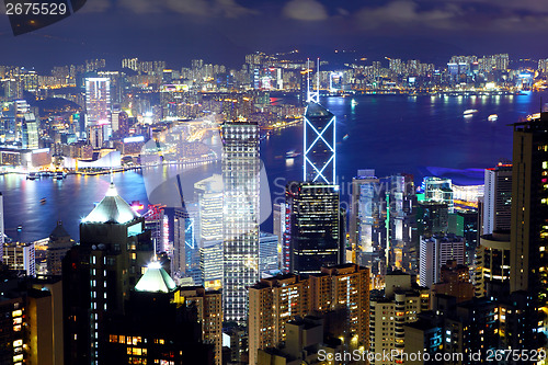 Image of Hong Kong cityscape at night