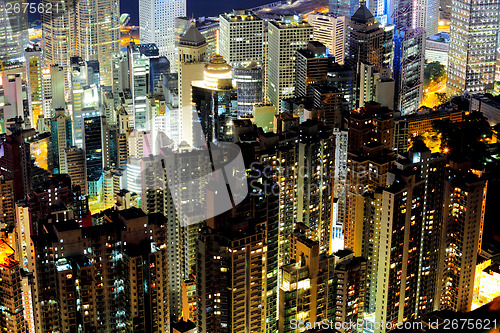 Image of Hong Kong city at night