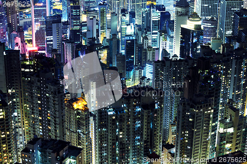 Image of Hong Kong downtown at night