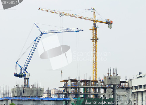 Image of Construction site with crane