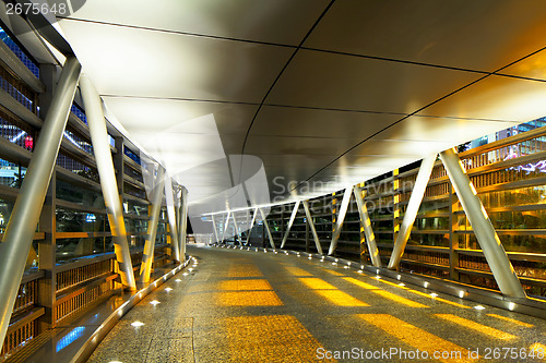 Image of Pedestrian walkway at night