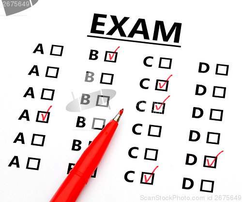 Image of Multiquesion answer sheet