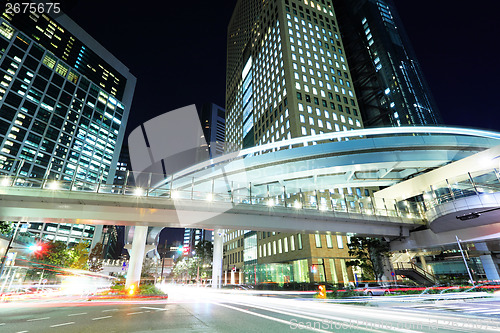 Image of Tokyo city with car light