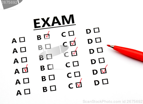 Image of Examination sheet