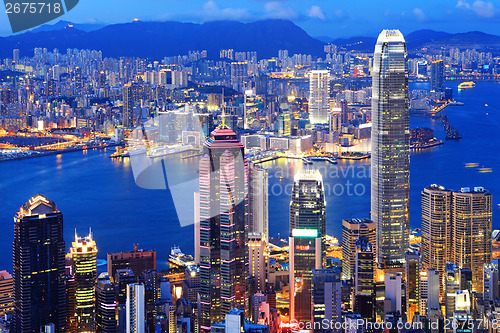 Image of Hong Kong city at night