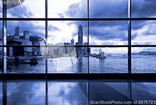 Image of Modern interior with city view