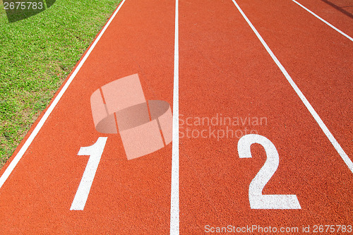 Image of Running track in red