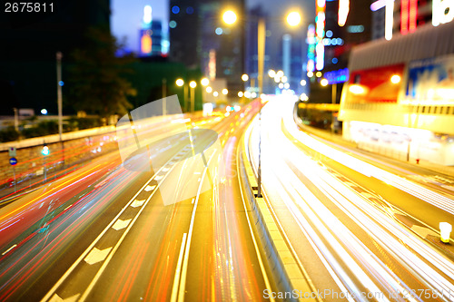 Image of Highway in city at night