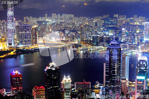 Image of Hong Kong downtown at night