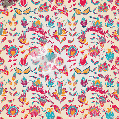 Image of Seamless texture with flowers