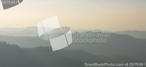 Image of misty mountains