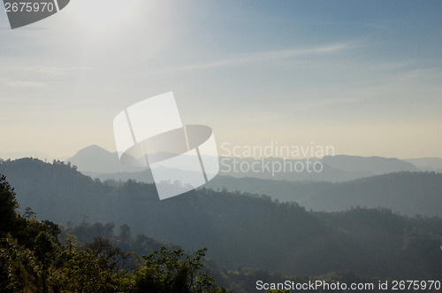 Image of misty mountains