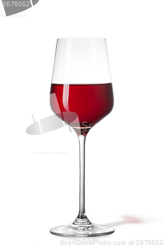 Image of Glass of red wine isolated on white