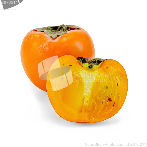 Image of Persimmon whole and half