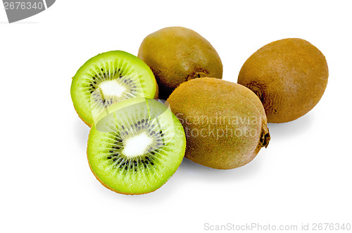 Image of Kiwi fruit on white background