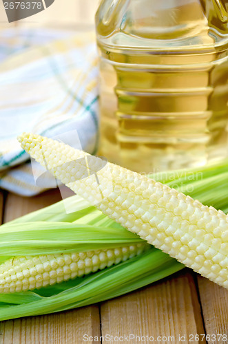 Image of Corncob with oil on board