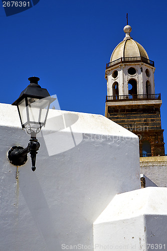 Image of teguise   lanzarote church bell tower in arrecife