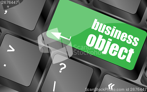 Image of business object - social concepts on computer keyboard, business concept
