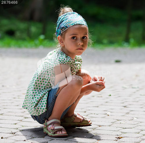 Image of Portrait of little girl