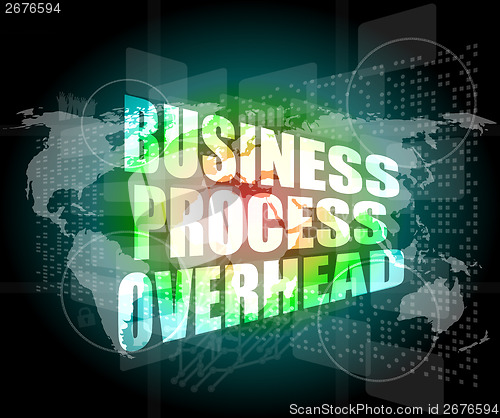 Image of business process overhead interface hi technology