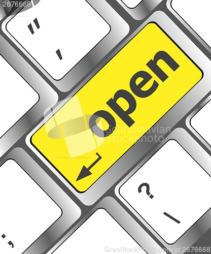 Image of open button on the computer keyboard