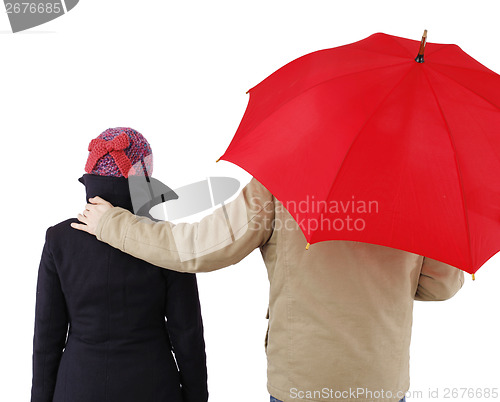 Image of Couple with umbrella