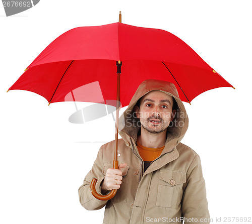 Image of Man with umbrella