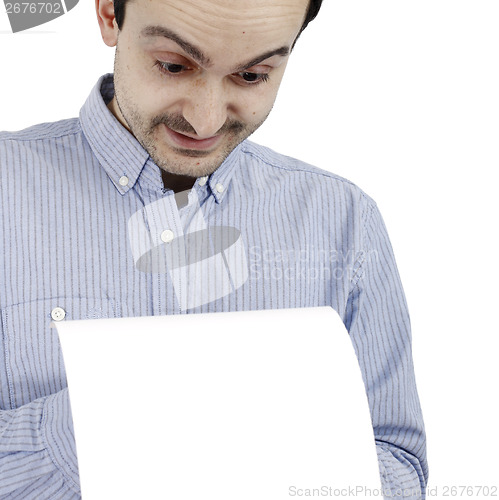 Image of Man holding a paper