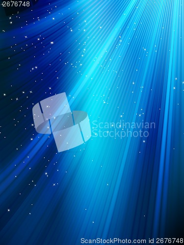 Image of Stars on blue striped background. EPS 10