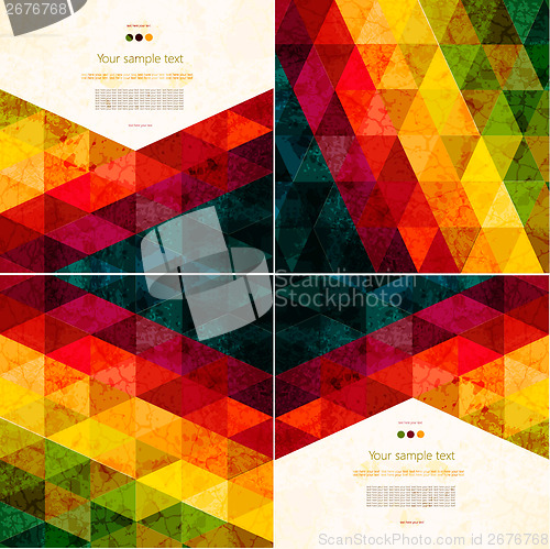 Image of Set of abstract geometric business card