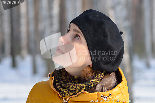 Image of Woman in black beret