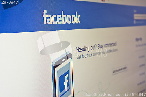 Image of Facebook home page