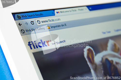Image of Flickr web page on the browser