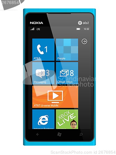 Image of New Nokia smartphone Lumia 900.