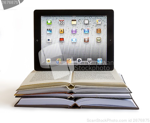 Image of Ipad 3 on books