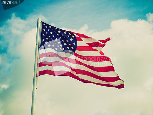 Image of Retro look USA flag