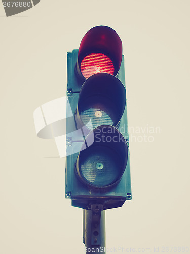 Image of Retro look Traffic light semaphore