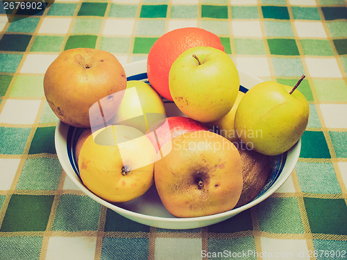 Image of Retro look Fruits picture