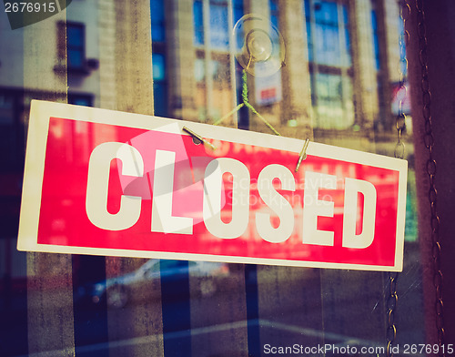 Image of Retro look Closed sign